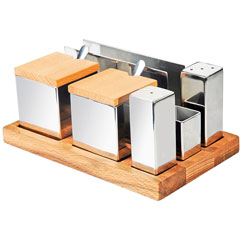 Groovy GRV-95 Set of 6 Square Salt Shakers-Spice Rack - Groovy