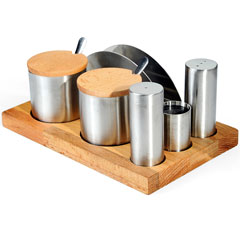 Groovy GRV-96 6-piece Round Salt and Spice Set - Groovy
