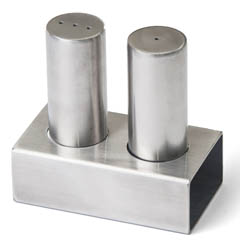 Groovy İkili Yuvarlak İnce Tuzluk, Parlak Mat - Groovy