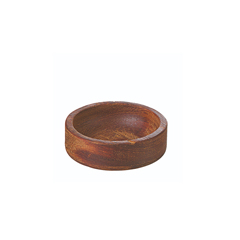 Groovy Iroko Round Sauce Dish Snack Bowl, 8 cm - Groovy