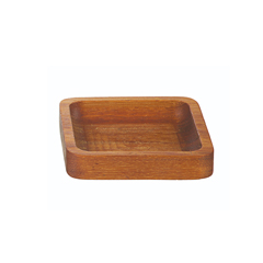 Groovy Iroko Square Squeeze Bottle Snack Dish, 8x8 cm - Groovy
