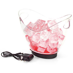 Groovy Led Lighted Acrylic Bottle Cooler, 27x20x23 cm - 3