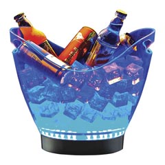 Groovy Led Işıklı Akrilik Şişe Kovası, 27x20x23 cm - 1