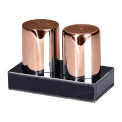 Groovy Maki, Bodur, Round, 2-piece Salt Shaker Set, Copper - Groovy