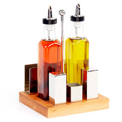Groovy Oil and Salt Shaker Set, Square, 250 cc - Groovy