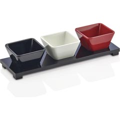 Groovy Open Buffet Square Stand Squeeze Bottle Set, 25x8 cm - Groovy