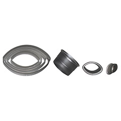 Groovy Polikarbon Valovan Kalıbı, Elips, Düz - Biradlı