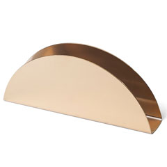 Groovy Round Napkin Holder, Single, Gold - Groovy