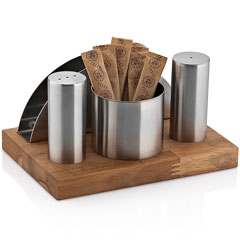 Groovy Round Set of 4 Salt Shakers, Glossy-Matte - Groovy