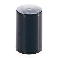 Groovy Round Short Pepper Shaker, Diameter 4 cm, 6.5 cm, Black - Biradlı