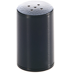 Groovy Round Short Salt Shaker, Diameter 4 cm, 6.5 cm, Black - Biradlı