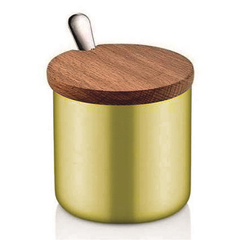 Groovy Round Single Spice Rack Gold - Biradlı