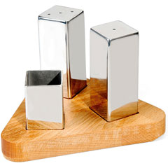 Groovy Set of 3 Square Salt Shakers - Groovy