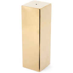 Groovy Single Pepper Shaker, Square, Gold, 4x4x12.5 cm - Groovy