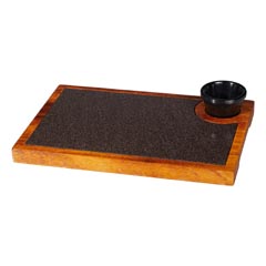 Groovy Single Sauce Holder Steak Board with Basalt - Groovy