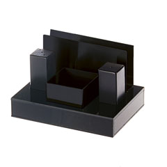 Groovy Square Plexi St. 4-Piece Salt Shaker Set Black - Biradlı