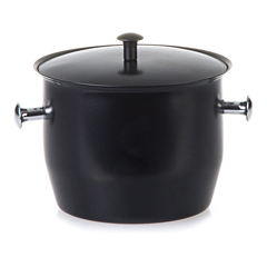 Groovy Steel Ice Bucket, 13.5x10 cm, Black - Groovy