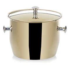Groovy Steel Ice Bucket, 13.5x10 cm, Gold - Groovy
