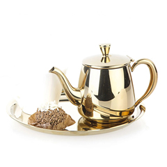 Groovy Tea and Coffee Set, Gold - Groovy