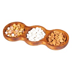Groovy Triple Ireko Snack Bowl, 28.5x12x2 cm - Groovy
