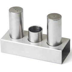 Groovy Triple Round Thin Salt Shaker Set, Glossy, Matte - Groovy