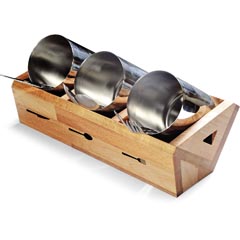 Groovy Üçlü Ahşap Spoon Stand - Groovy