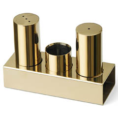 Groovy Üçlü Round Thick Salt Shaker, Gold - Groovy