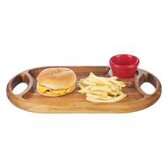 Groovy Walnut Hamburger Presentation Without Sauce Holder, 35x20 cm - Groovy