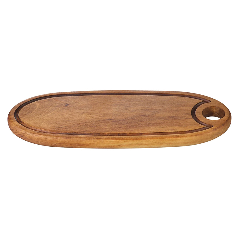 Groovy Walnut Pide Presentation Board, 40x15 cm Price
