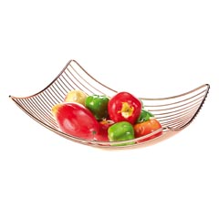Groovy Wire Fruit Basket, Copper, 32x26x12 cm - Groovy
