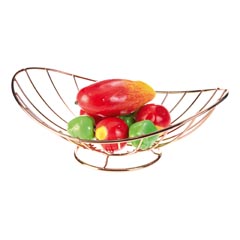 Groovy Wire Fruit Basket, Copper, 35x24x11, cm - Groovy