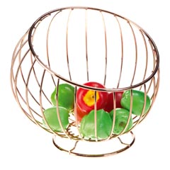 Groovy Wire Fruit Holder, Copper, 24x14x21 cm - Groovy