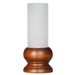 Groovy Wooden Candle Holder, 5x16.5 cm, Brown - Biradlı
