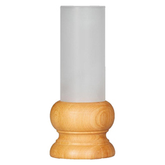 Groovy Wooden Candle Holder, 5x16.5 cm, Oak - Biradlı