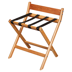 Groovy Wooden Luggage Rack, With Back - Groovy