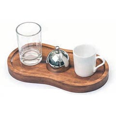 Groovy Wooden Stand Turkish Coffee Presentation Set 23x12x2 cm - Groovy