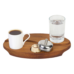Groovy Wooden Turkish Coffee Presentation Set Bean Model, 23x14 cm - Groovy