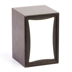 Groovy Wooden Vertical Napkin Holder, 11x11x16 cm, Wenge-Walnut - Groovy