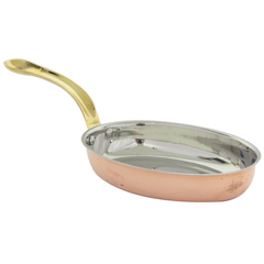 Gurmeaid Oval Tava, Dışı Bakır, İçi Paslanmaz Çelik, 16x3,75 cm - Gurmeaid
