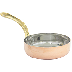 Gurmeaid Pan, Copper Exterior, Stainless Steel Interior, 13.5x37.5 cm - Gurmeaid
