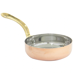 Gurmeaid Pan, Copper Exterior, Stainless Steel Interior, 16x4 cm - Gurmeaid