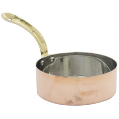 Gurmeaid Sauce Pan, Exterior Copper, Interior Stainless Steel, 13x4.75 cm - Gurmeaid