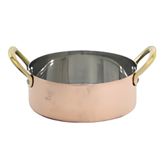 Gurmeaid Saucepan, Copper Exterior, Stainless Steel Interior, 13x4.75 cm - Gurmeaid