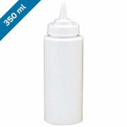 Gurmeaid Squeeze Bottle, White, Narrow, 350 ml - Gurmeaid