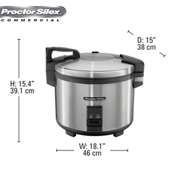 Hamilton Beach 37560R Rice Cooker, Food Warmer - 5
