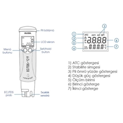 Hanna Dist 6 Conductivity EC and TDS Meter, HI 98312 - 6