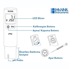 Hanna HI98107 Dijiyal Ph ve Sıcaklık Ölçer - 2