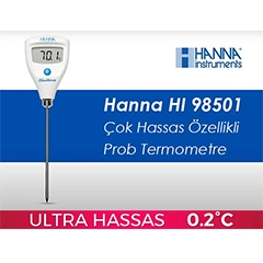 Hanna HI98501 Çok Hassas Problu Termometre, 0,2C - 3