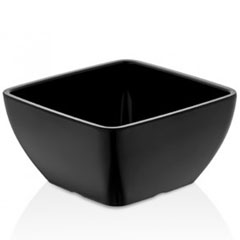 Happy Chef Corona Square Bowl, 25x25 cm, Black - Happy Chef