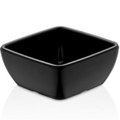 Happy Chef Corona Square Bowl, 9x9 cm, Black - Happy Chef